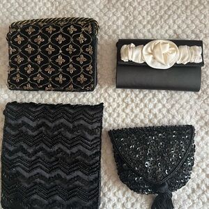 Contempo Casuals Vintage 1990s fabric handbags. 4 piece lot.